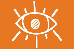an illustration showing an eye
